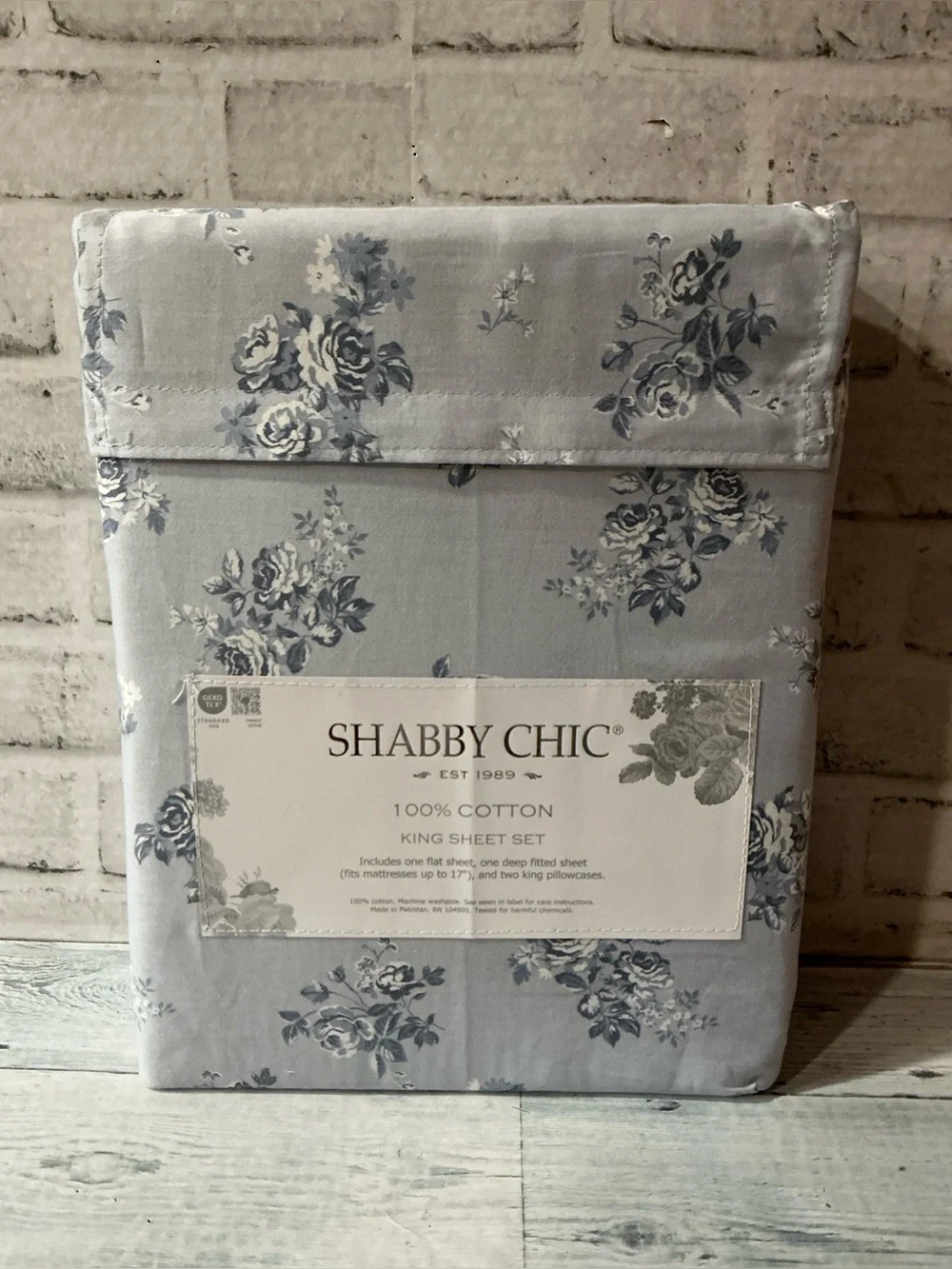 Shabby Chic 4Pc King Size Cotton Floral Sheet Set